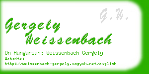 gergely weissenbach business card